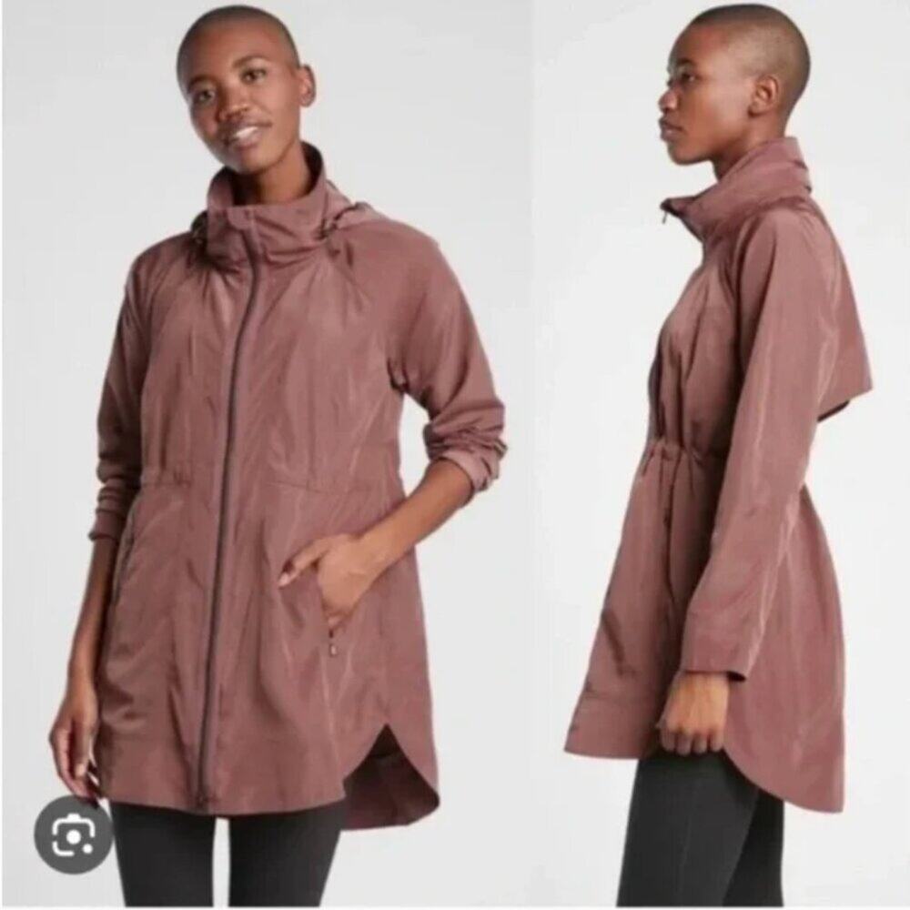 Athleta Drip Drop Longline Jacket in Hearth Rose